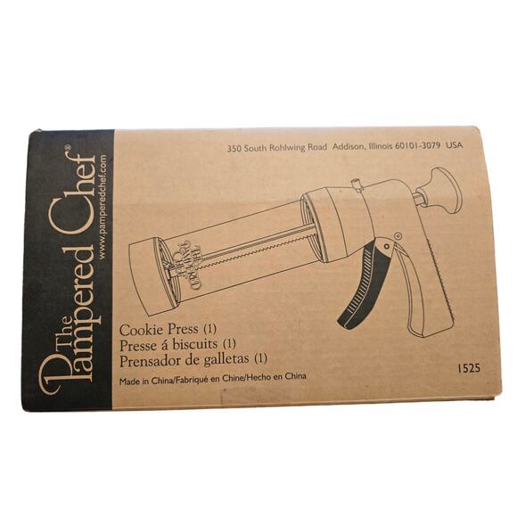 Pampered Chef Cookie Press 16 Different Disk Design NIB - Picture 1 of 4